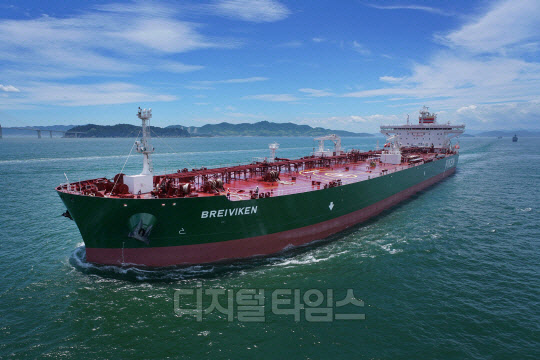 삼성중공업이 건조한 내빙 원유운반선.<삼성중공업 제공>